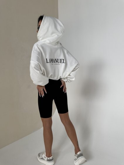 Dámska tepláková mikina na zips BASIC biela