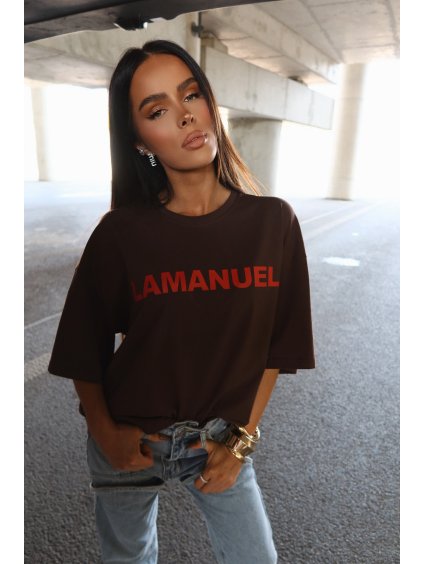 Dámske oversize tričko NOIR čokoládové
