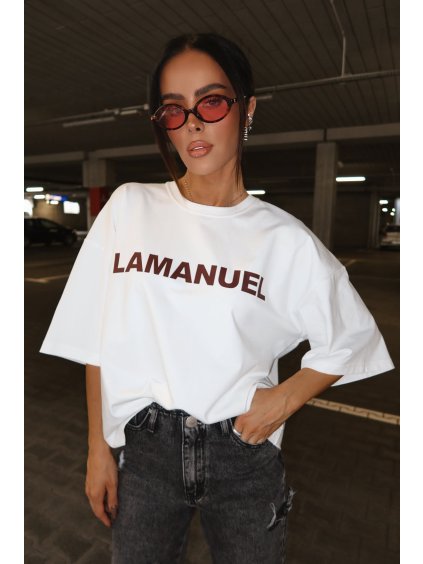 Dámske oversize tričko NOIR bielobordové