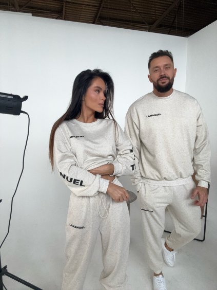 Pánska melírovaná tepláková mikina UNITY