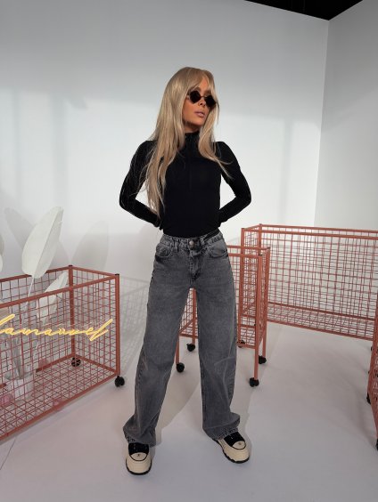 Klasické rifle s vysokým pásom - grafit  EUPHORIA