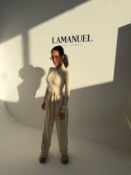 Voľné nohavice NOISE - vanilla  kolekcia NOISE