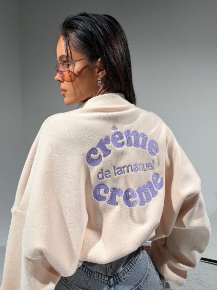 Oversize mikina CREME cotton  Oversize mikina s výšivkou