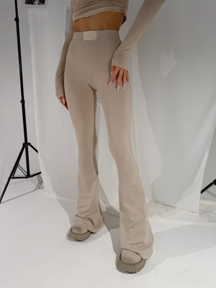 PRIME bézs harangszárú leggings