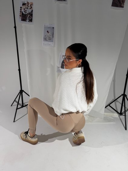 Béžové tvarujúce legíny SPEED