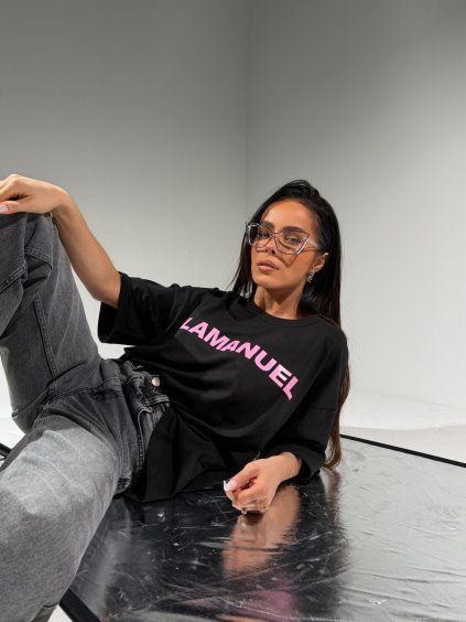 Dámske oversize tričko BLANK - černé