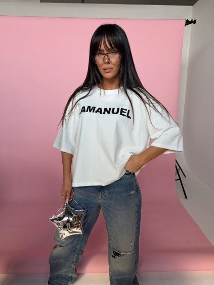 Dámské oversize tričko BLANK - bílé