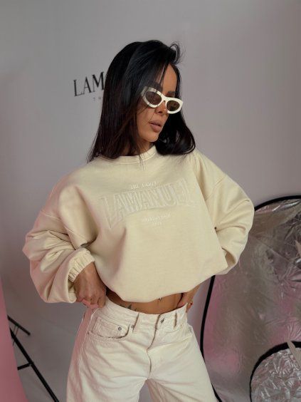 Dámska oversized mikina ADORA - vanilková