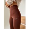 Dámske lycrové hnedé legíny MONET