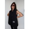 Dámska minimalistická čierna vesta FOLD