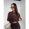 Dámske oversize čokoládové tričko BASE