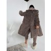 Dámsky dlhý zimný kožuch ALPHA čokoládový