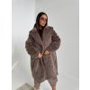 Dámsky dlhý zimný kožuch ALPHA čokoládový