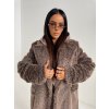 Dámsky dlhý zimný kožuch ALPHA čokoládový