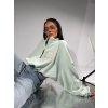 Oversize mikina CREME matcha  Oversize mikina s výšivkou