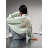 Oversize mikina CREME matcha  Oversize mikina s výšivkou