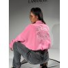 Oversize mikina CREME bubble gum  Oversize mikina s výšivkou