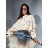 Oversize mikina CREME milk  Oversize mikina s výšivkou