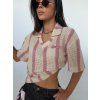 Ležérne tričko AMIGA - pink stripes