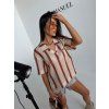 Ležérne tričko AMIGA - brown stripes