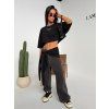 Variabilný crop top s viazaním PEROLA - čierny