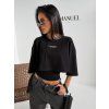 Variabilní crop top se zavazováním PEROLA - černý