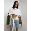 Variabilní crop top se zavazováním PEROLA - bílý