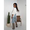 Variabilný crop top s viazaním PEROLA - biely