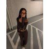 SLEEK Knit Top & Wide-Leg Trouser Set – chocolate