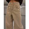 FURIA High-Waisted Wide-Leg Jeans - beige