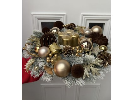 Adventný veniec gold choco