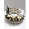 Adventný veniec vláčik white
