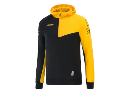 kapuzenpulli sallerultimate schwarz gelb frontalansicht
