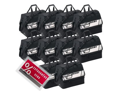 Saller SQUAD50 JUNIOR 10 x Taška s dvojitým dnem 360 černá-bílá a