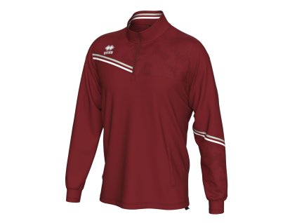 ERREA ELIAS Tréninková mikina karmínová - šedá - bílá