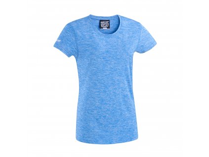 damen t shirt sallerbase blau melange frontalansicht