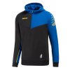 kapuzenpulli sallerultimate schwarz blau gelb frontalansicht