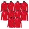 Saller SQUAD50 10 x Tréninková mikina 170 červená-černá