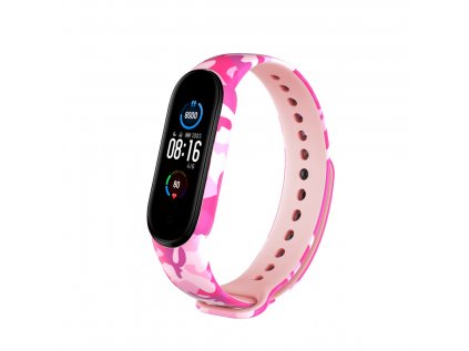 Mi Band 5 ruzovy maskac naramek