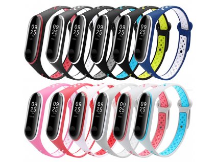 Mi Band 3 4 sportovní prodyšný náhradná náramek