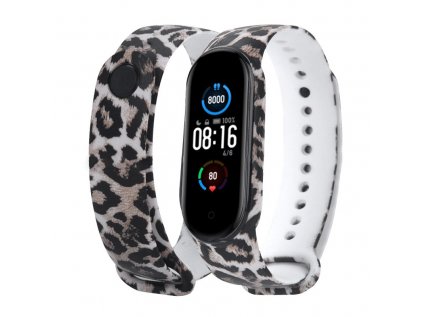 Mi Band 5 naramek leopard