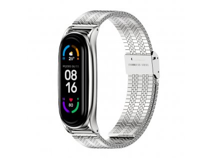 steel nahradni mi band naramek silver