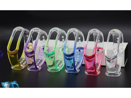 Dvoubarevny pruhledny naramek mi band 5 hl