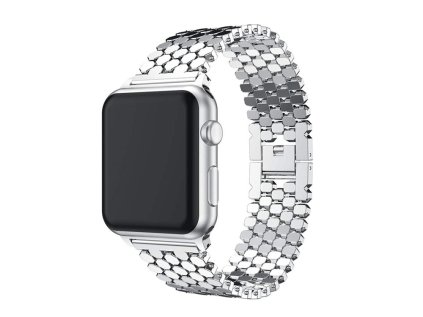 Kovový DOT remienok pre Apple Watch - Strieborný