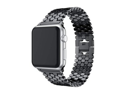 Kovový DOT remienok pre Apple Watch - Čierny
