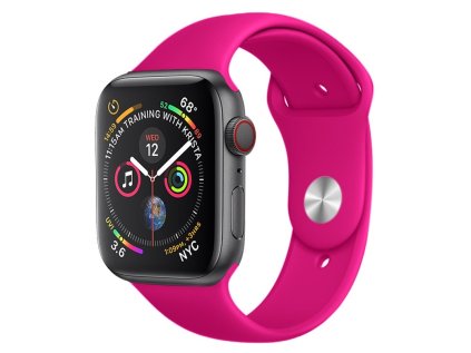 Jednofarebný remienok na Apple Watch - Garnet red