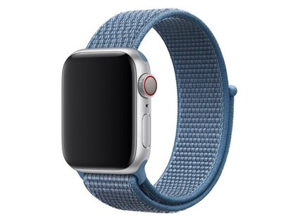 Nylonový remienok na Apple Watch na suchý zips - Nebesky modrý