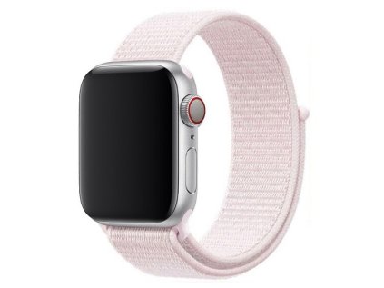 Nylonový remienok na Apple Watch na suchý zips - Ružový