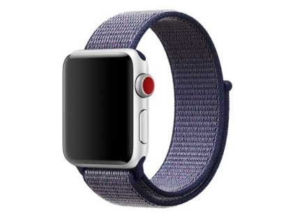 Nylonový remienok na Apple Watch na suchý zips - Modrá štruktúra