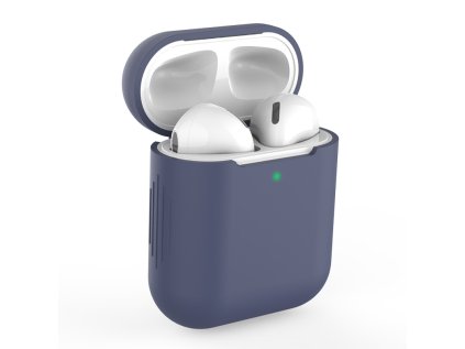 Jednobarevny obal airpods 1 2 tmavemodra